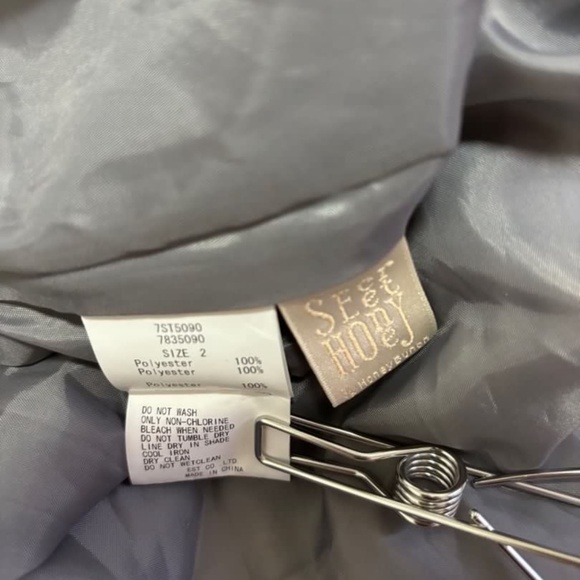 Secret Honey Grey checked cherry print dress - Picture 3 of 3